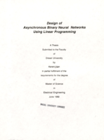 Design of asynchronous binary neural networks using linear programming