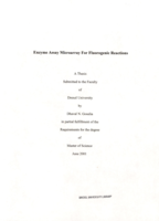 Enzyme assay microarray for fluorogenic reactions