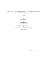 Optimal shape design of distributed sensors and actuators made of smart materials for active vibration control