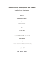A numerical study of impingement heat transfer in a confined circular jet