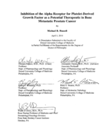 Inhibition of the alpha receptor for platelet-derived growth factor as a potential therapeutic in bone metastatic prostate cancer