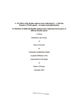 The effects of the Bacillus anthracis toxin Anthrolysin O - a Toll Like Receptor 4 (TLR4) agonist - on human neutrophil function (part A) ; Selectivity of rabbit anti-Bacillus anthracis spore antiserum toward spores of different Bacillus species (part B)