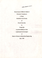 Measurement of effective radii of ultrasonic transducers