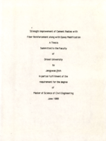 Strength improvement of cement pastes with fiber reinforcement along with epoxy modification