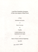 Load-flow feasibility evaluation of inter-area imports of real power