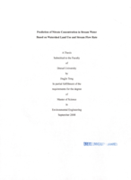 Prediction of nitrate concentration in stream water based on watershed land use and stream flow rate