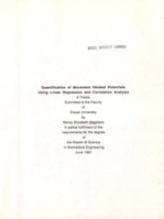 Quantification of movement related potentials using linear regression and correlated analysis