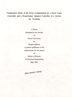 Comparative study of the error compensation by a fuzzy logic controller and a proportional integral controller in a system for tracking