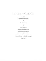 An investigation of the power of food scale