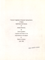 Fracture toughness of polyester casting resins