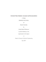 Automatic music similarity assessment and recommendation
