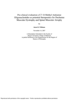 Pre-clinical evaluation of 2'-O-methyl antisense oligonucleotides as potential therapeutics for Duchenne muscular dystrophy and spinal muscular atrophy