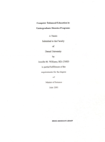 Computer enhanced education in undergraduate dietetics programs
