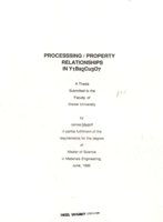 Processing/property relationships in Y₁Ba₂Cu₃O₇