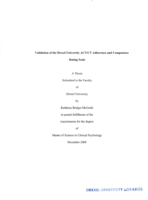 Validation of the Drexel University ACT/CT adherence and competence rating scale