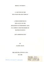 A case study of the Delaware Theatre Company