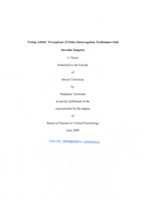 Young adults' perceptions of police interrogation techniques with juvenile suspects