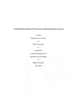 A simulation-based study of TCP fairness in multi-hop wireless networks