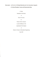 Bioceramics: an overview of existing materials and a next generation composite of calcium phosphate cement and demineralized bone