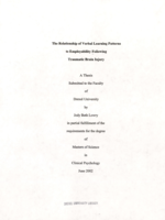 The relationship of verbal learning patterns to employability following traumatic brain injury