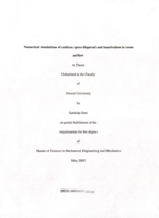 Numerical simulations of anthrax spore dispersal and inactivation in room airflow
