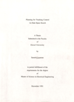 Planning for tracking control via state space search