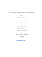 Assessment of recall abilities utilizing insight versus noninsight