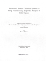 Automated arousal detection system for sleep patients using bispectral analysis of EEG signals