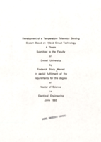 Development of a temperature telemetry sensing system based on hybrid circuit technology