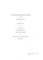 Underlying mechanisms of psychosis in dementia