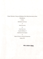 Design, fabrication, testing, and modeling of GaAs metal-semiconductor-metal photodetectors