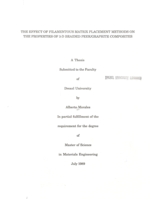 The effect of filamentous matrix placement methods on the properties of 3-D braided peek/graphite composites