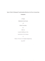 Sparse matrix orthogonal transformation hardware for power system state estimation