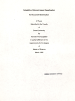 Suitability of moment-based classification for document examination