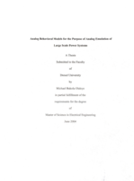 Analog behavioral models for the purpose of analog emulation of large scale power systems