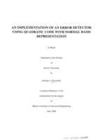 An implementation of an error detector using quadratic code with normal basis representation