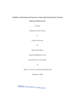 Stability and mechanical properties of injectable hydrogels for nucleus pulposus replacement
