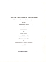 Three-phase converter models for power flow studies of unbalanced radial AC/DC power systems