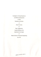 Investigation of scaling properties in an artificial learning system