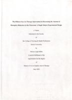 The effects of an art therapy intervention in decreasing the amount of disruptive behaviors in the classroom: a single subject experimental design