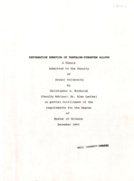 Deformation behavior of tantalum-tungsten alloys