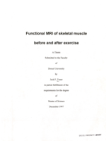 Functional MRI of skeletal muscle before and after exercise