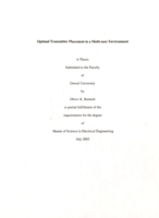Optimal transmitter placement in a multi-user environment