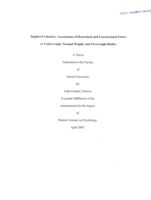 Implicit evaluative associations of restrained and unrestrained eaters to underweight, normal weight, and overweight bodies