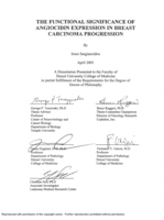The functional significance of angiocidin expression in breast carcinoma progression