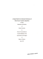 A simple model for the runtime performance of finite Fourier transform algorithms