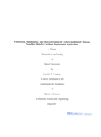 Fabrication, optimization, and characterization of carboxymethylated chitosan nanofiber mats for cartilage regeneration applications
