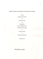 Optimal filtering and quantitative edge detector evaluation