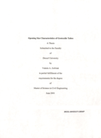 Opening size characteristics of geotextile tubes