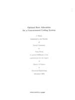 Optimal rate allocation for a concatenated coding system